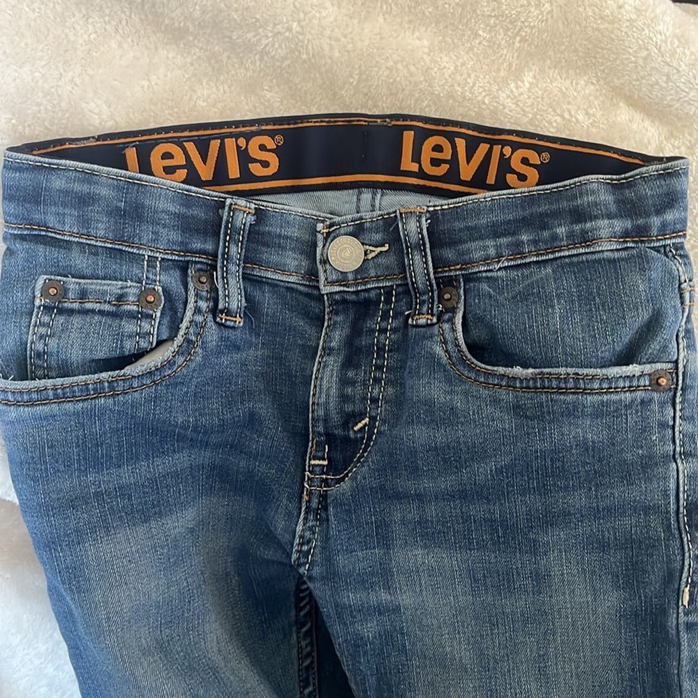 Levi's Medium Wash Denim Jeans - Blue Boys Size 8 Regular - Picture 3 of 7